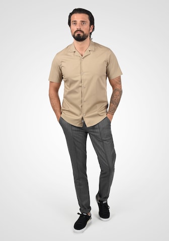 Casual Friday Regular Fit Kurzarmhemd in Beige