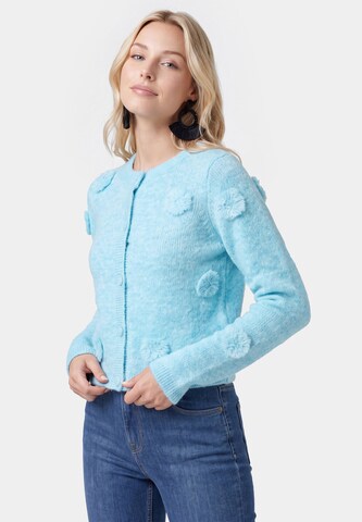 IZIA Knit Cardigan in Blue: front