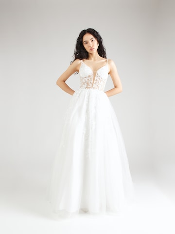 MAGIC BRIDE Evening Dress in White: front