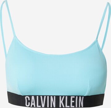 Bustieră Sutien costum de baie 'Intense Power' de la Calvin Klein Swimwear pe albastru: față