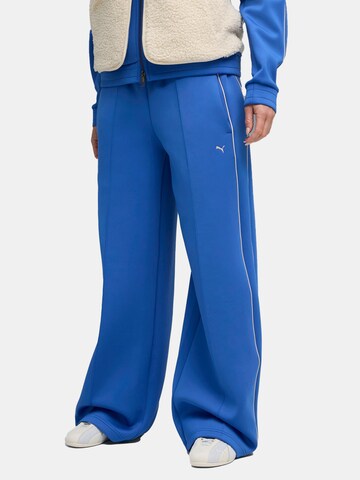 PUMA Regular Workout Pants ' T7' in Blue: front