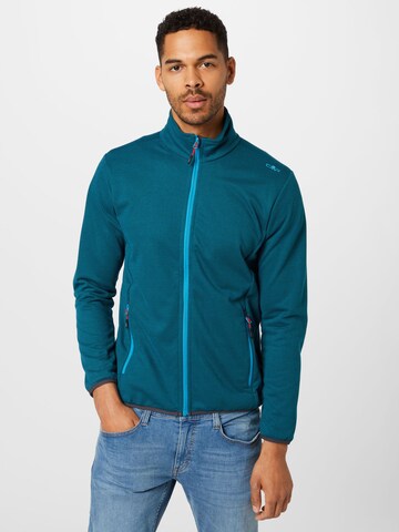 CMP Athletic Fleece Jacket in Blue: front