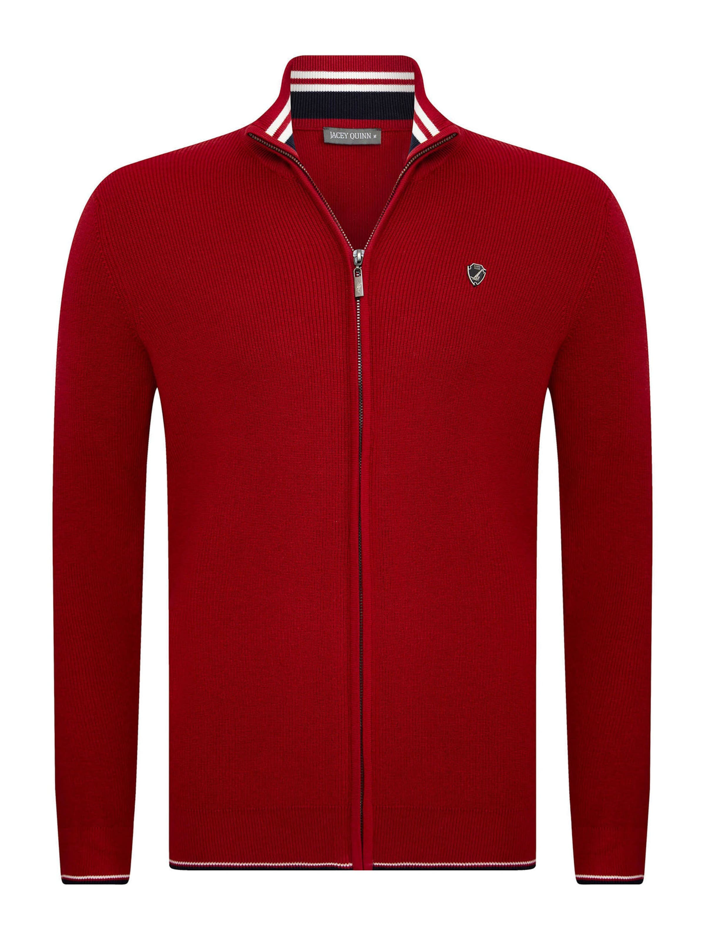 Jacey Quinn Плетена жилетка в червено: отпред