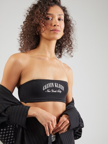 Calvin Klein Underwear Бандо Бюстгальтер в Черный: спереди