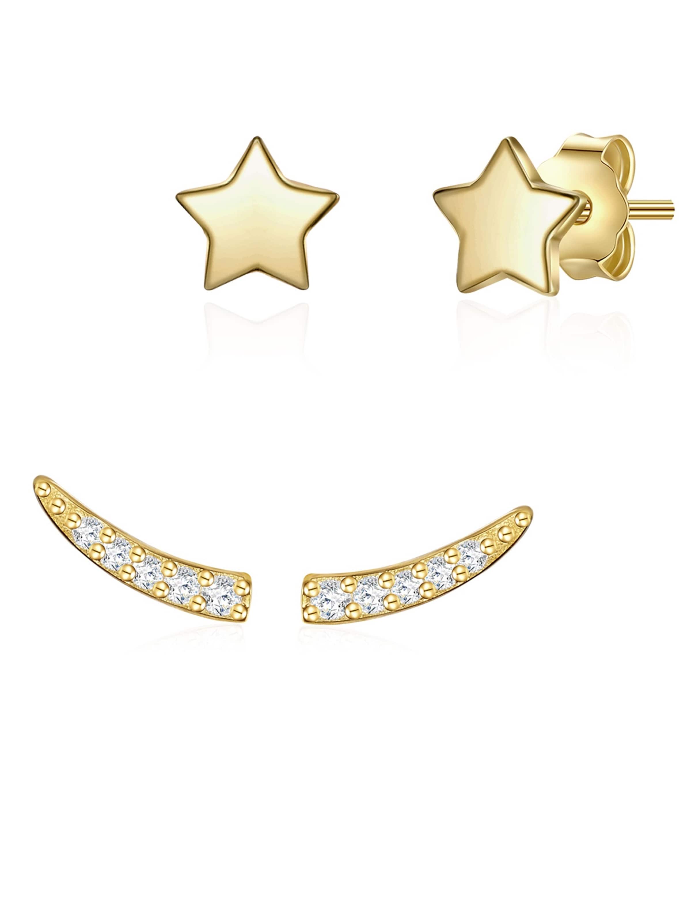 Lulu & Jane Earrings in Gold: front