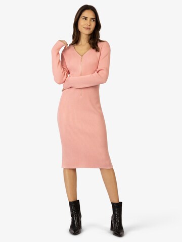 APART Knitted dress in Pink: front