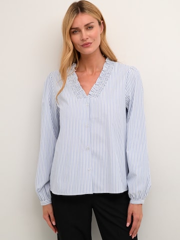 Kaffe - Blusa 'Maibritt' em azul: frente