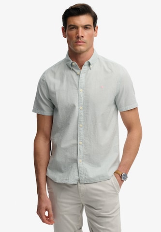 Fit confort Chemise 'Classic' Superdry & Co en vert : devant