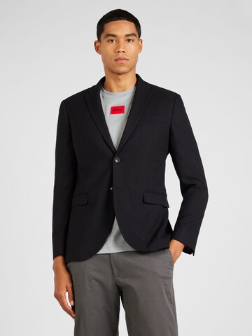 TOPMAN Slim fit Suit Jacket in Black: front