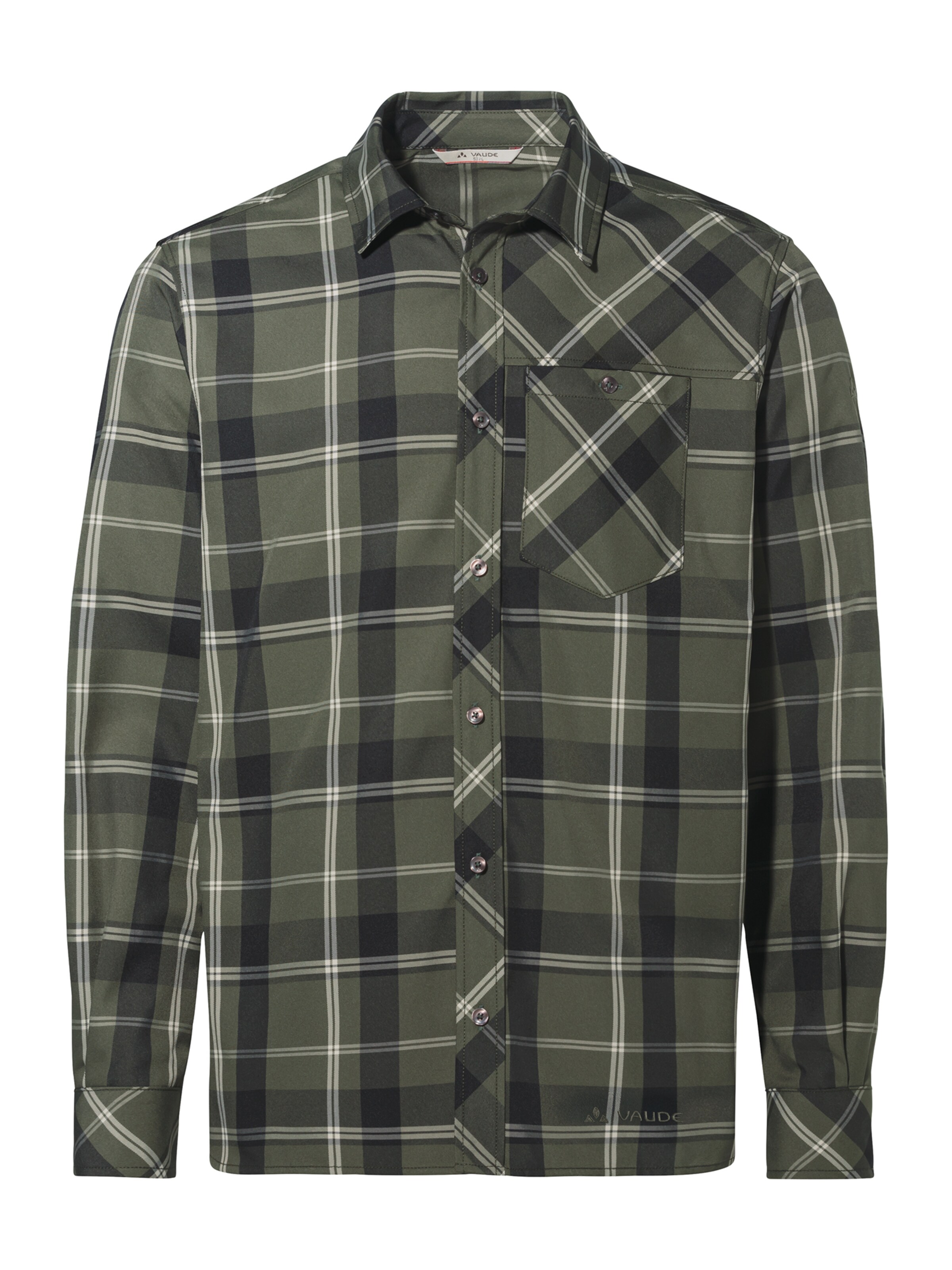 VAUDE Regular fit Functioneel overhemd 'Neshan' in Groen: voorkant