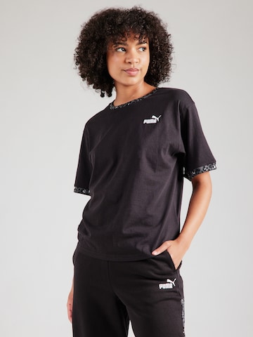 PUMA Performance Shirt 'Essentials' in Black: front
