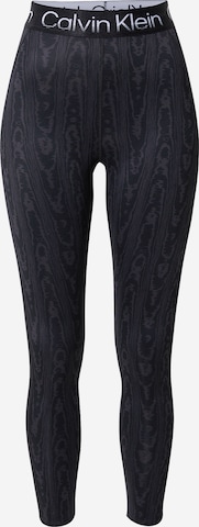 Pantaloni sport de la Calvin Klein Sport pe negru: față