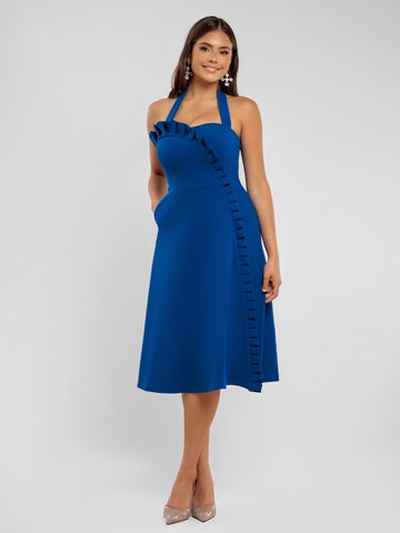 GODDIVA Dress in Blue: front