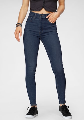 LEVI'S Jeans 'MILE HIGH SUPER SKINNY DARK INDIGO - WORN IN' i blå: forside