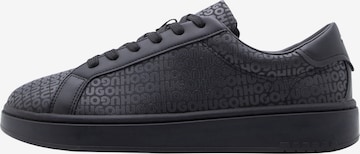 HUGO Matalavartiset tennarit 'Neston' värissä musta: etupuoli