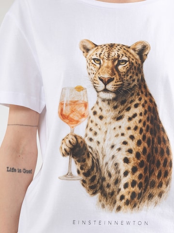 balta EINSTEIN & NEWTON Marškinėliai 'Spritz Leo'