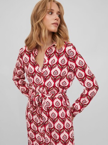 VILA Shirt Dress 'Lise' in Red