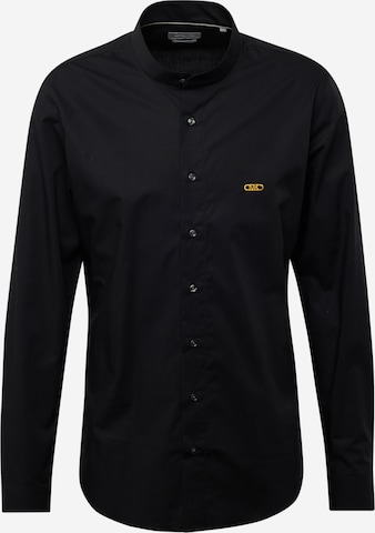 Michael Kors Slim Fit Риза 'STANDUP' в черно: отпред