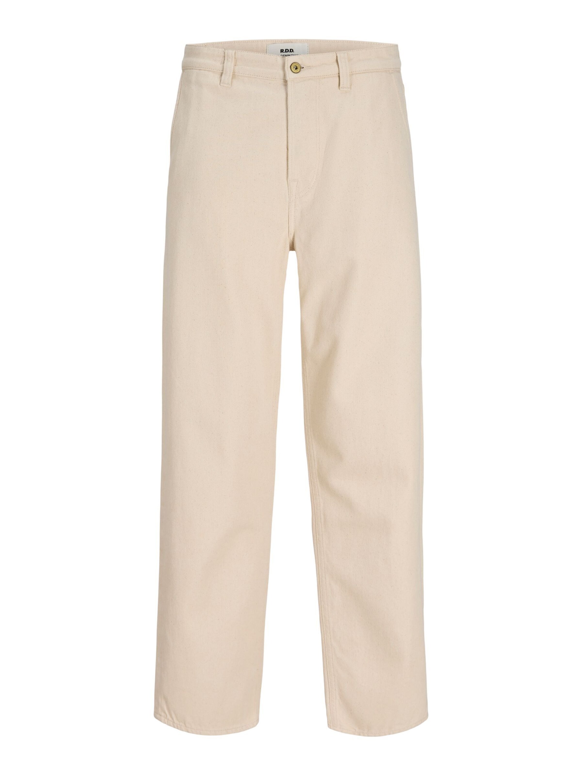 R.D.D. ROYAL DENIM DIVISION Loosefit Broek in Beige: voorkant