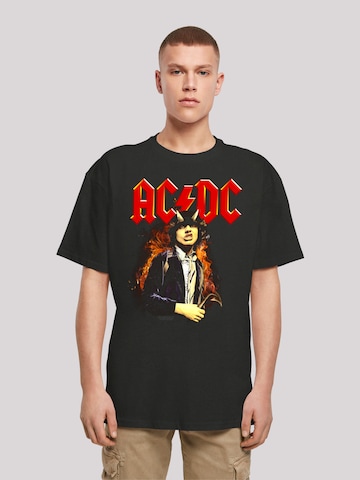 F4NT4STIC Shirt 'ACDC Rock Band Shirt Angus Highway To Hell' in Black: front