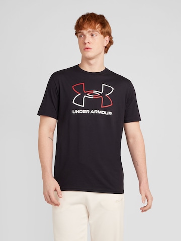 juoda UNDER ARMOUR Sportiniai marškinėliai 'Foundation': priekis