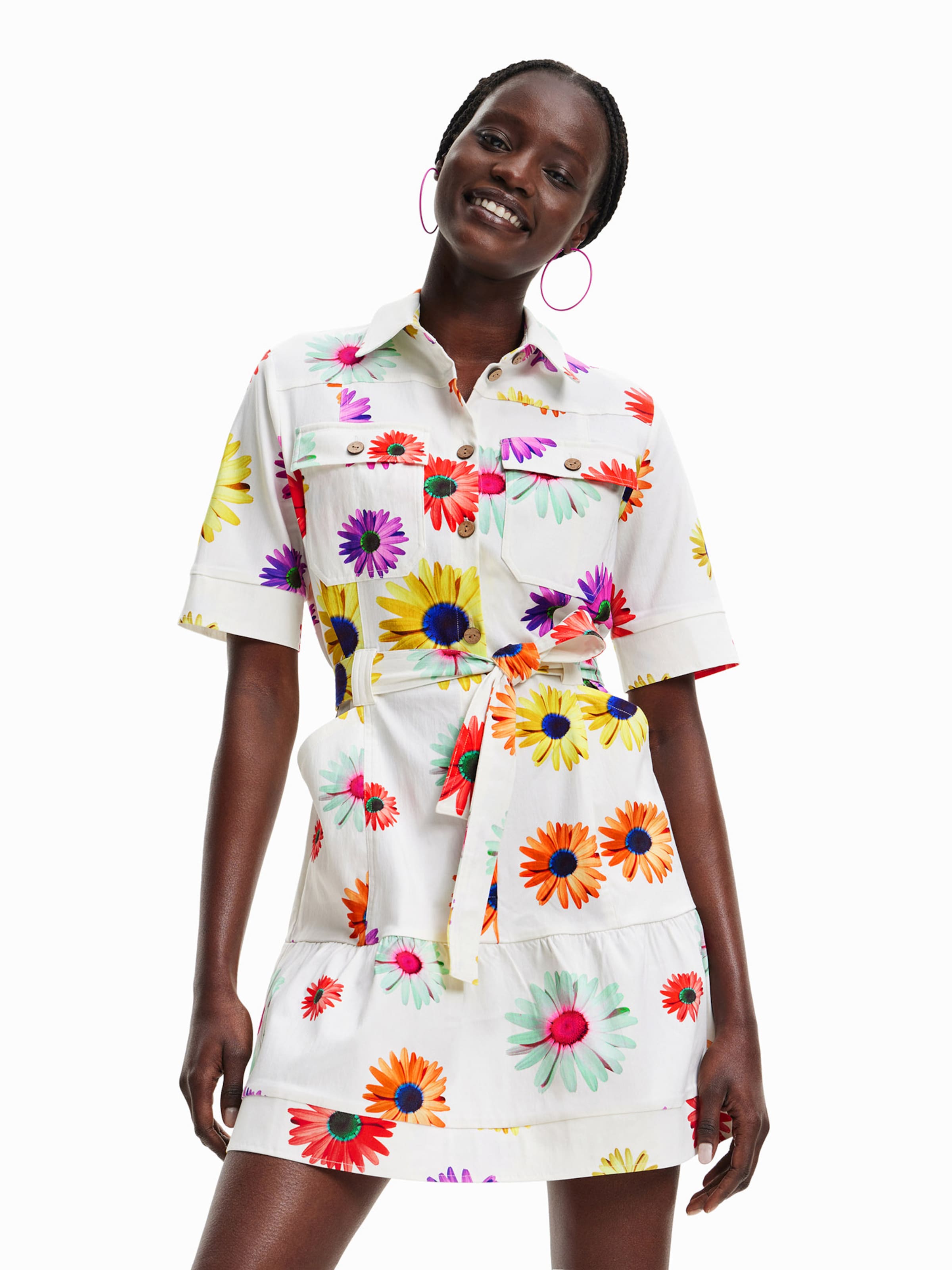 Robe chemise Belgica Desigual en Blanc ABOUT YOU