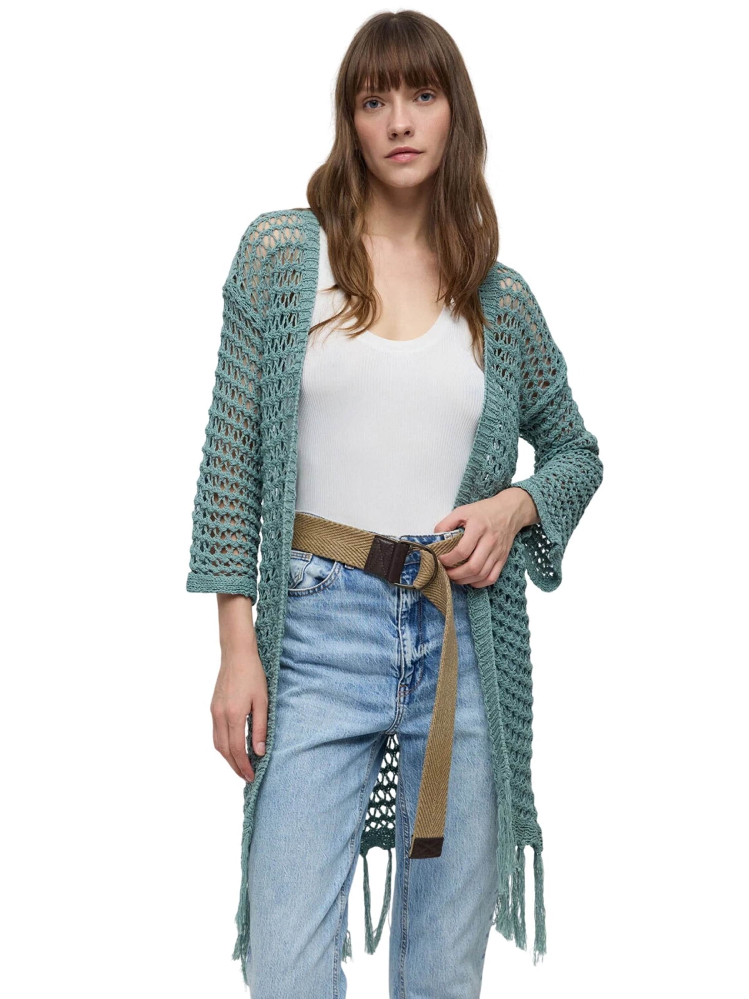 No Matter What Gebreid vest in Groen: voorkant