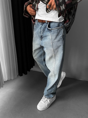 Baggy Jean 'Front Line Baggy Jeans - Light Blue' Kleidermafia en bleu