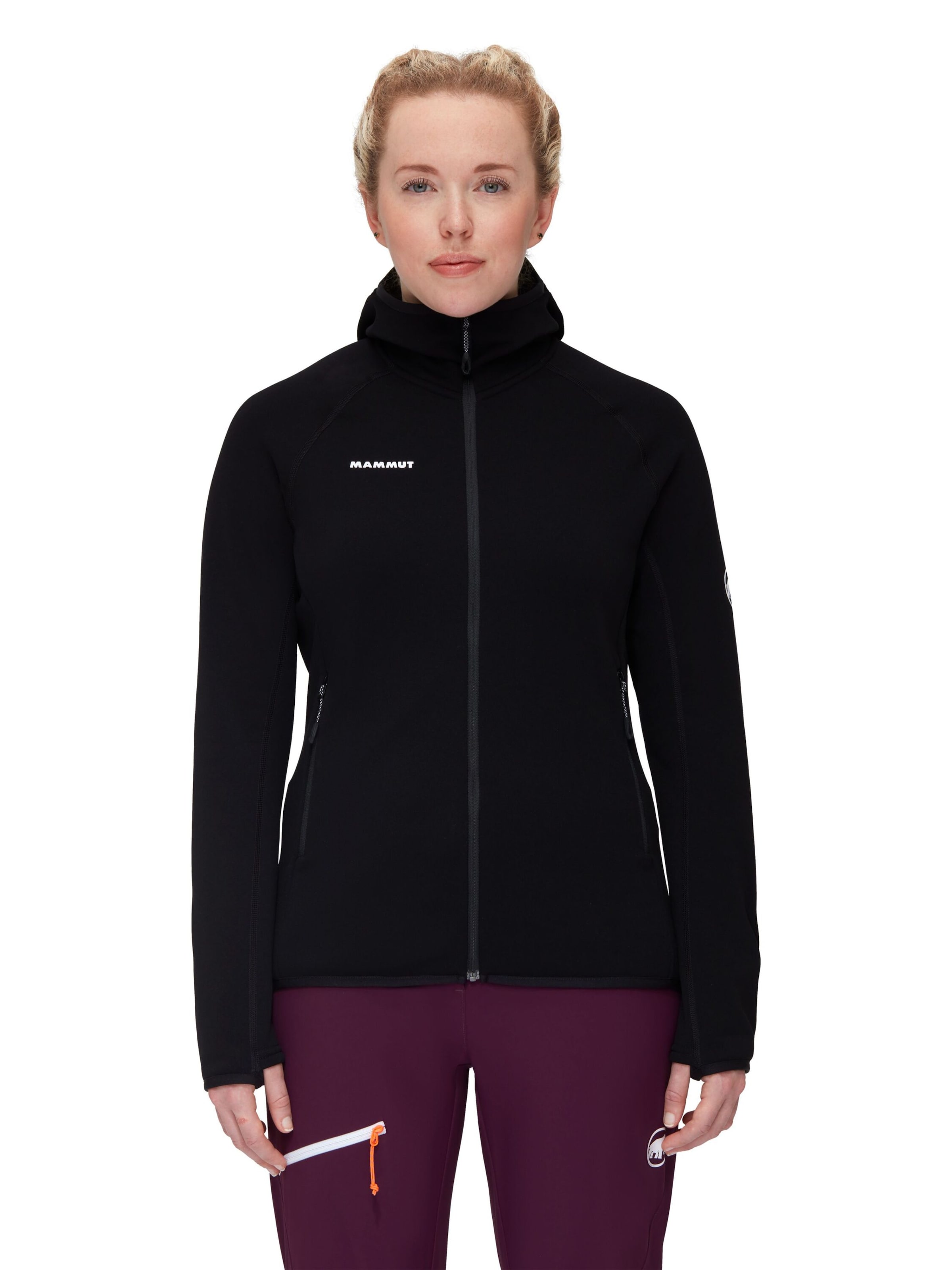 MAMMUT Athletic Fleece Jacket in Black: front