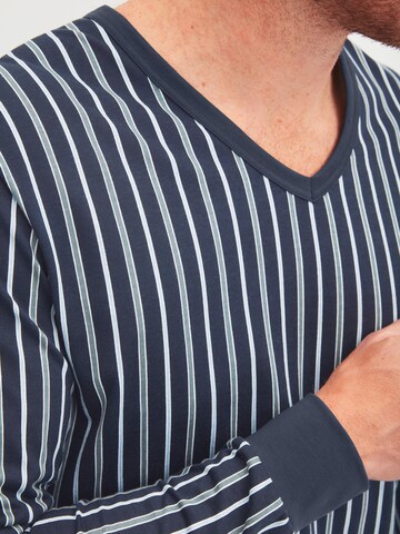 CALIDA Long Pajamas 'Cotton Special' in Blue