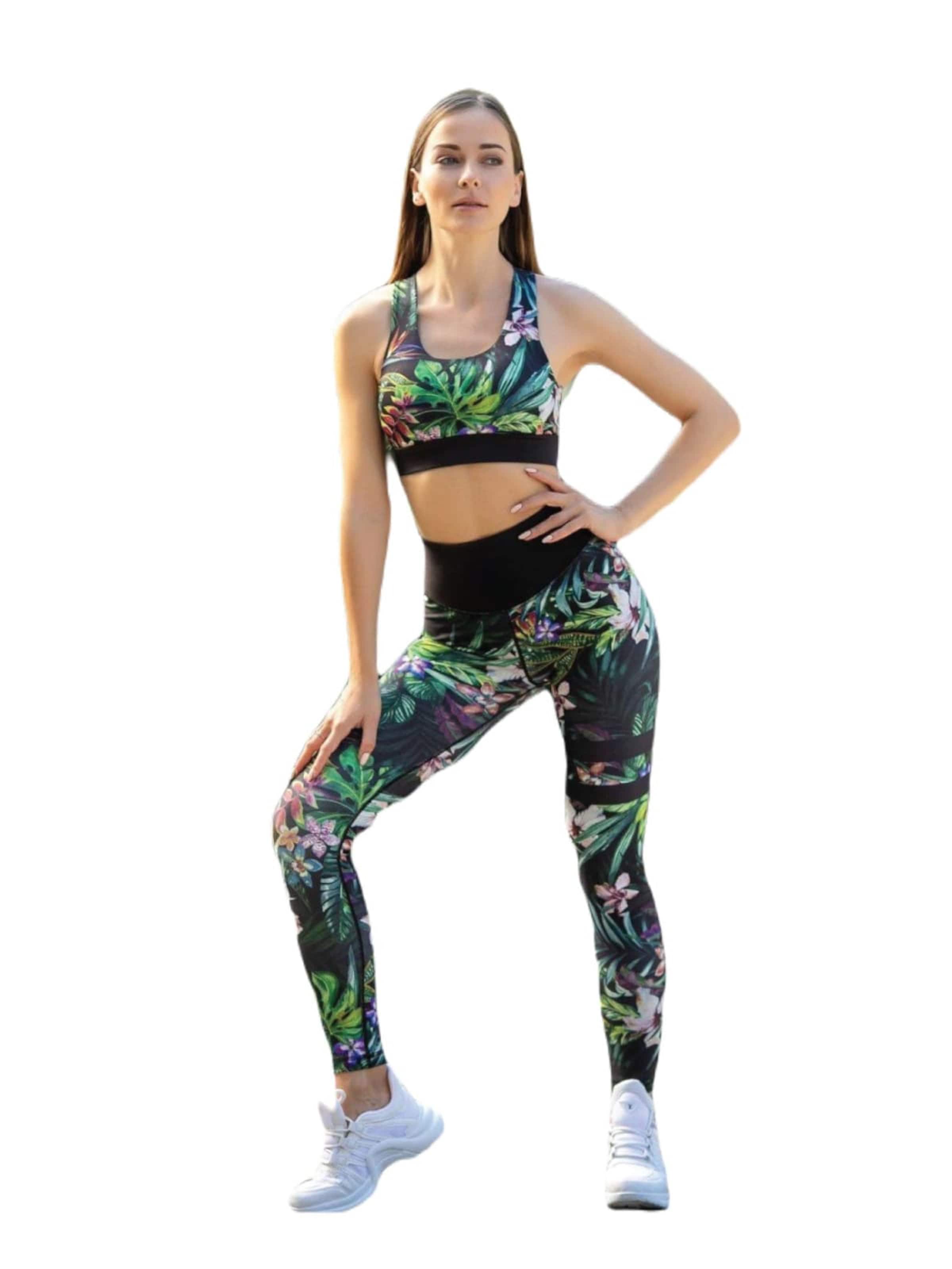 Lismina Slimfit Leggings '876' in Grün: Vorderseite