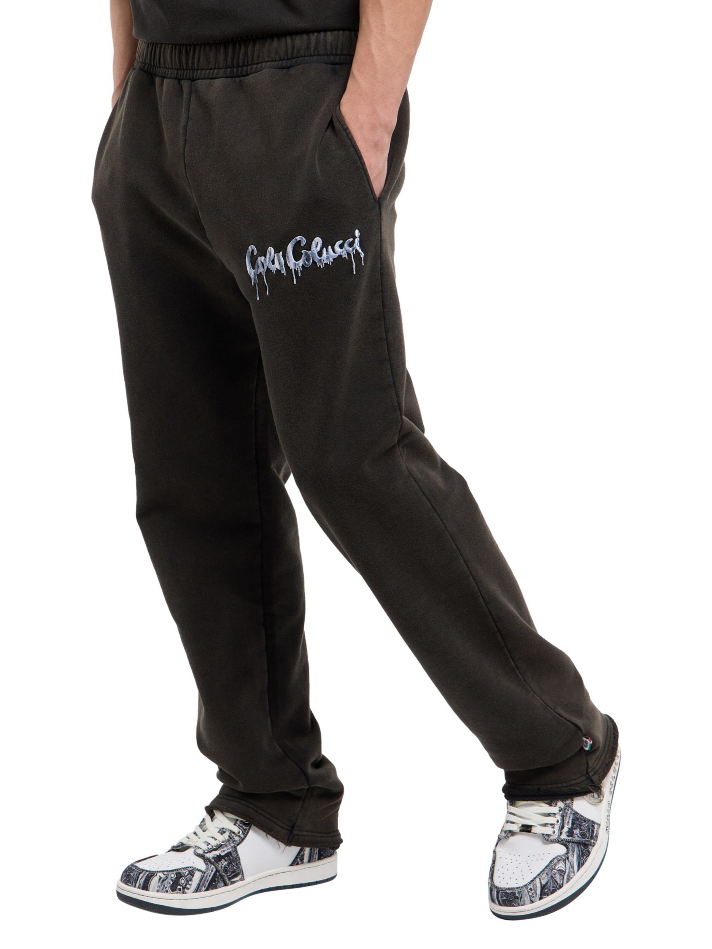 Carlo Colucci Regular Trousers ' Epifani ' in Black: front