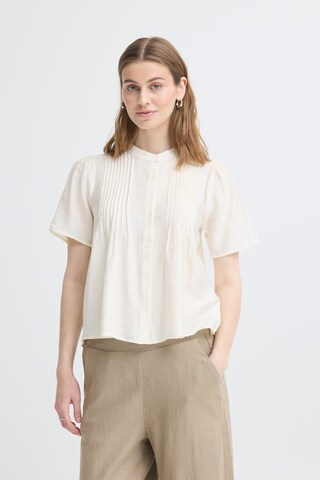 ICHI Blouse in Beige: front