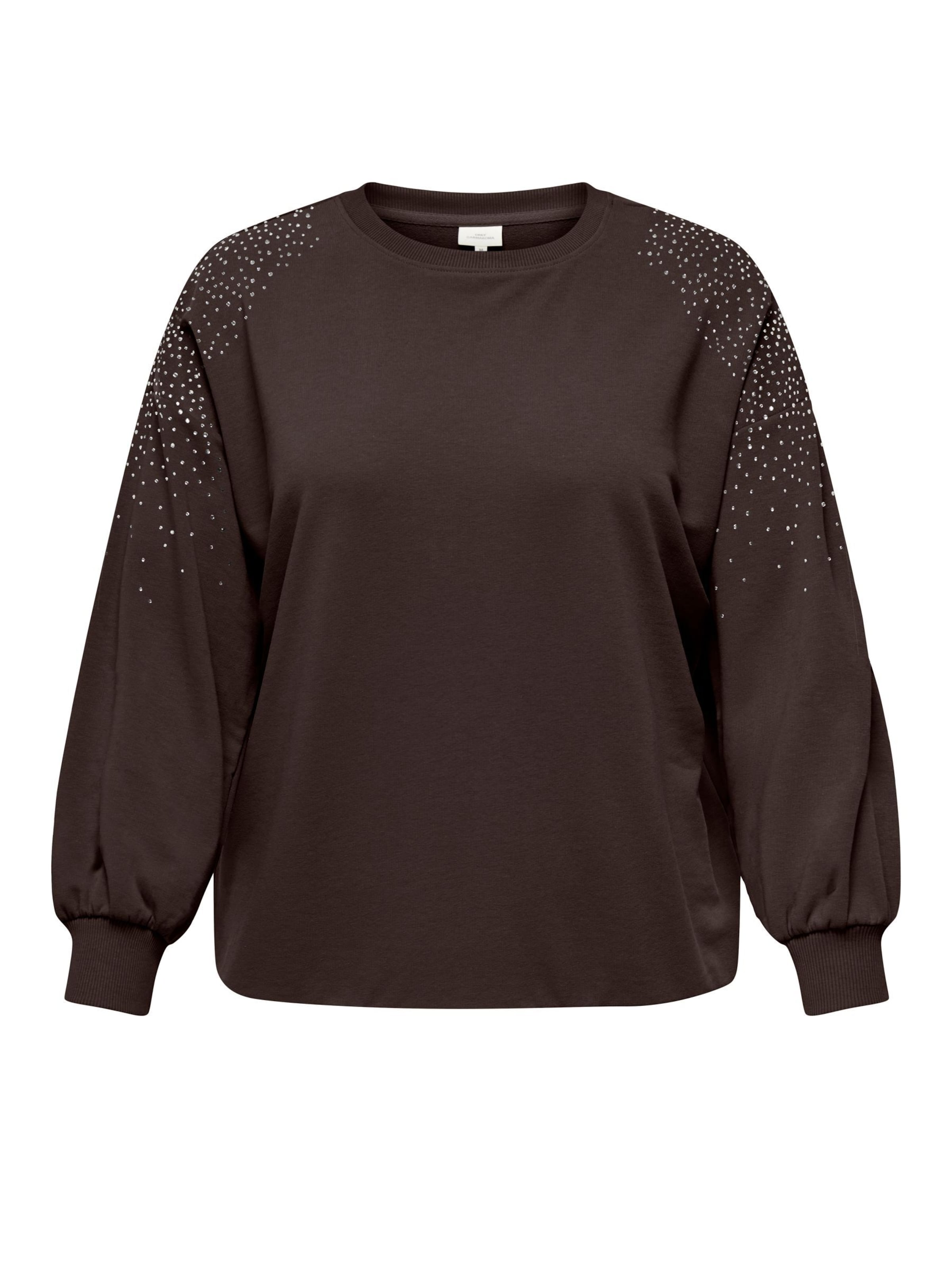 ONLY Carmakoma - Sudadera 'VIOLETTA' en marrón: frente