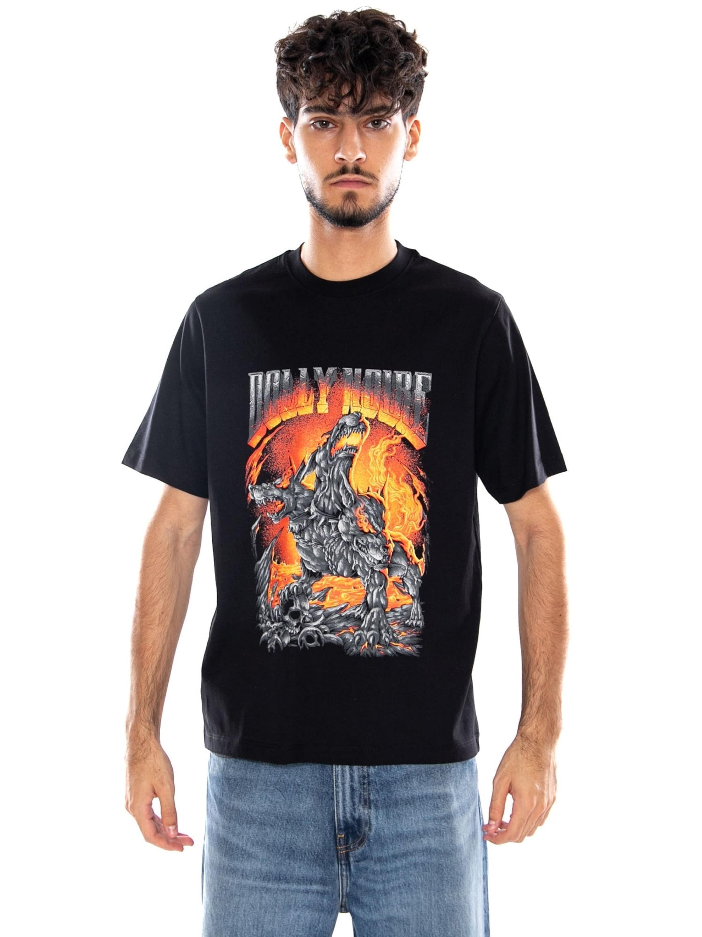 Maglietta 'CERBERUS TEE BLACK' di DOLLY NOIRE in nero