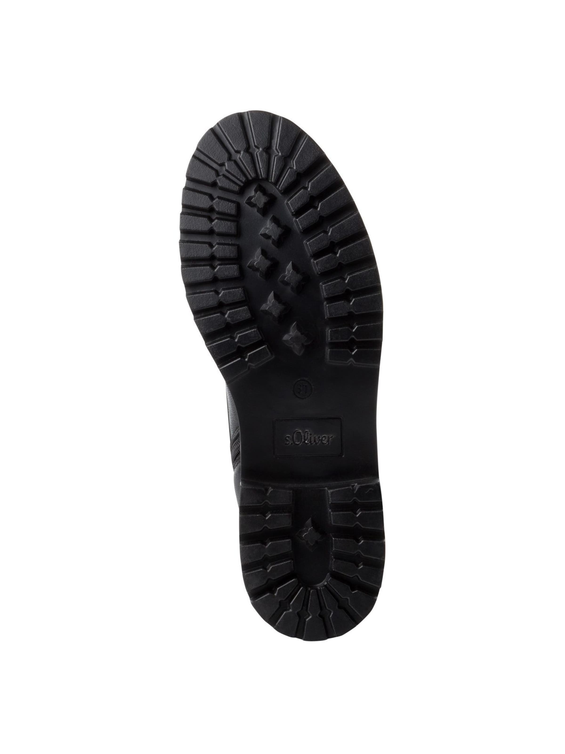 s.Oliver Schnürstiefelette in Schwarz