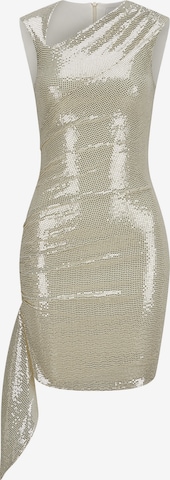 Robe de cocktail Nicowa en argent : devant
