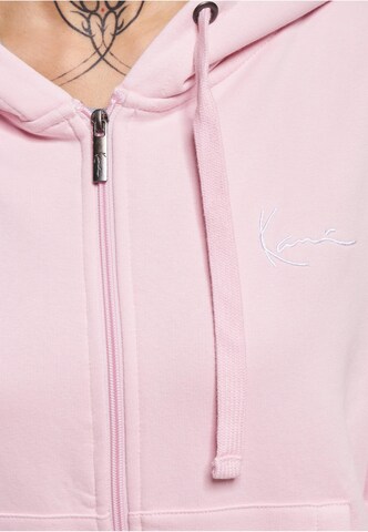 Karl Kani Zip-Up Hoodie 'Essential' in Pink
