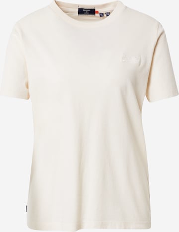 T-shirt 'Classic' Superdry en beige : devant