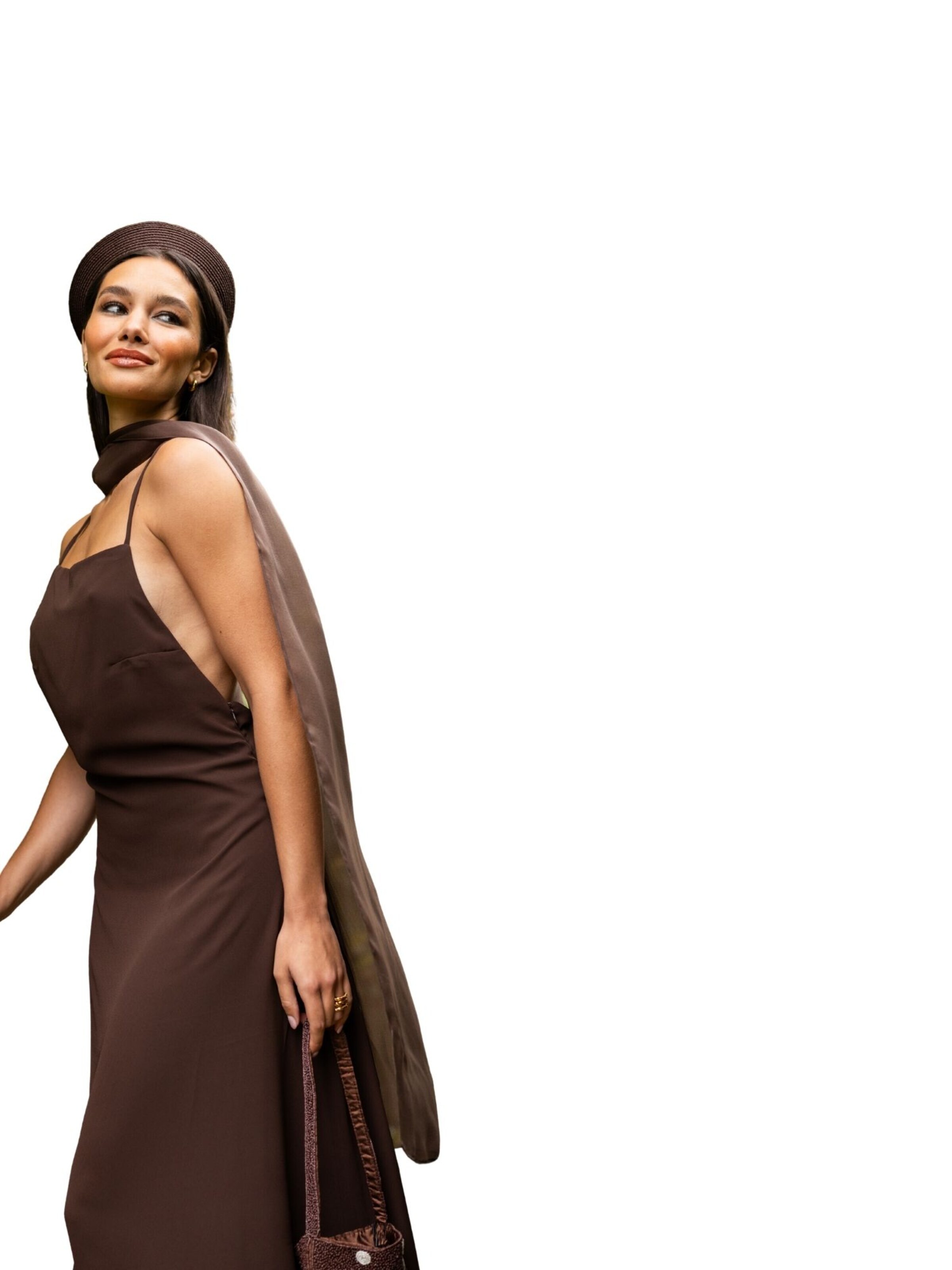 Abito da cocktail 'Jaffna Dress' di Nisia PartyWear in marrone