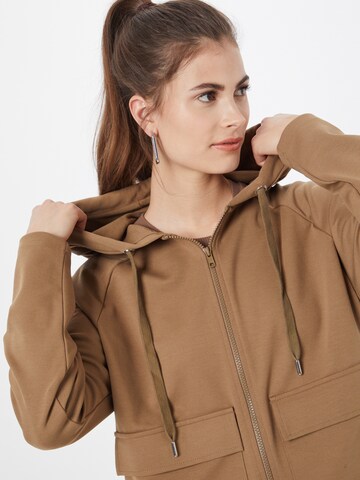 s.Oliver Zip-Up Hoodie in Brown