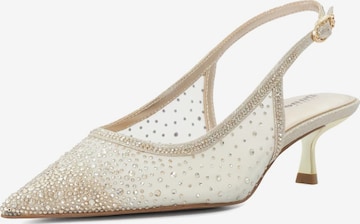 Escarpins à bride arrière 'Cirelle' Dune LONDON en blanc : devant