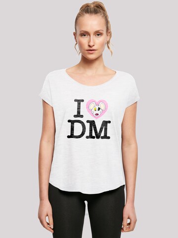 T-shirt 'Danger Mouse I Love DM' F4NT4STIC en blanc : devant