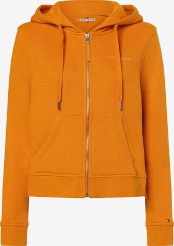 TOMMY HILFIGER Zip-Up Hoodie in Orange: front