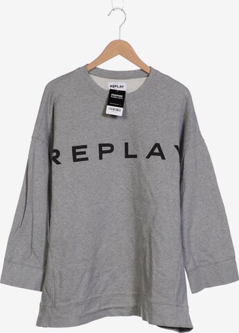 REPLAY Sweatshirt & Zip-Up Hoodie in L in Grey: front