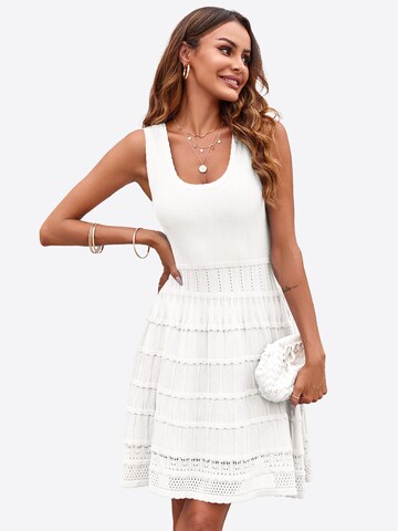 Imily Bela Úpletové šaty – bílá: přední strana