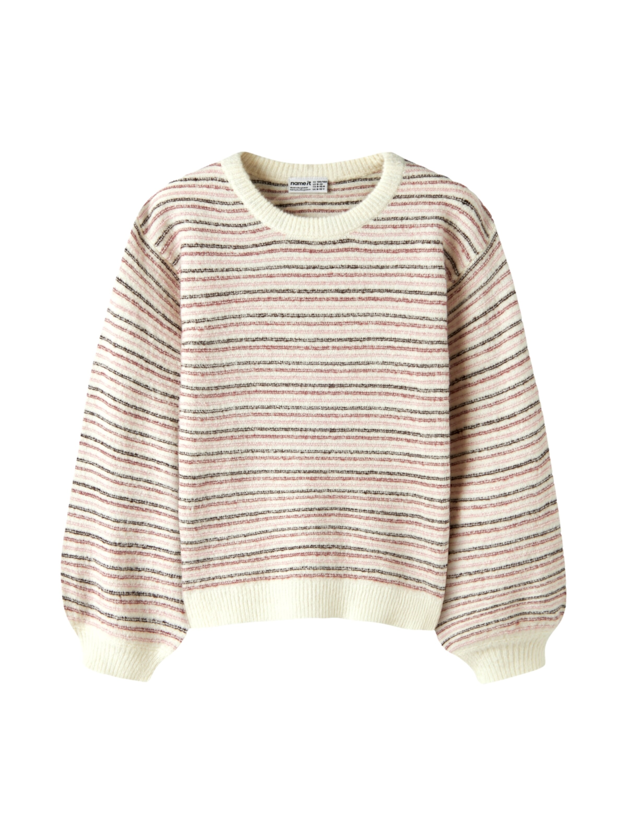 NAME IT Tröja 'NKFNOELLE' i 134-140 i rosa / gammalrosa / svart / off-white, Produktvy