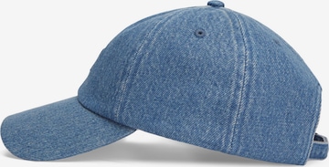 Tommy Jeans Lippalakki 'TJM HERITAGE OVER DYED DENIM CAP' värissä sininen: etupuoli