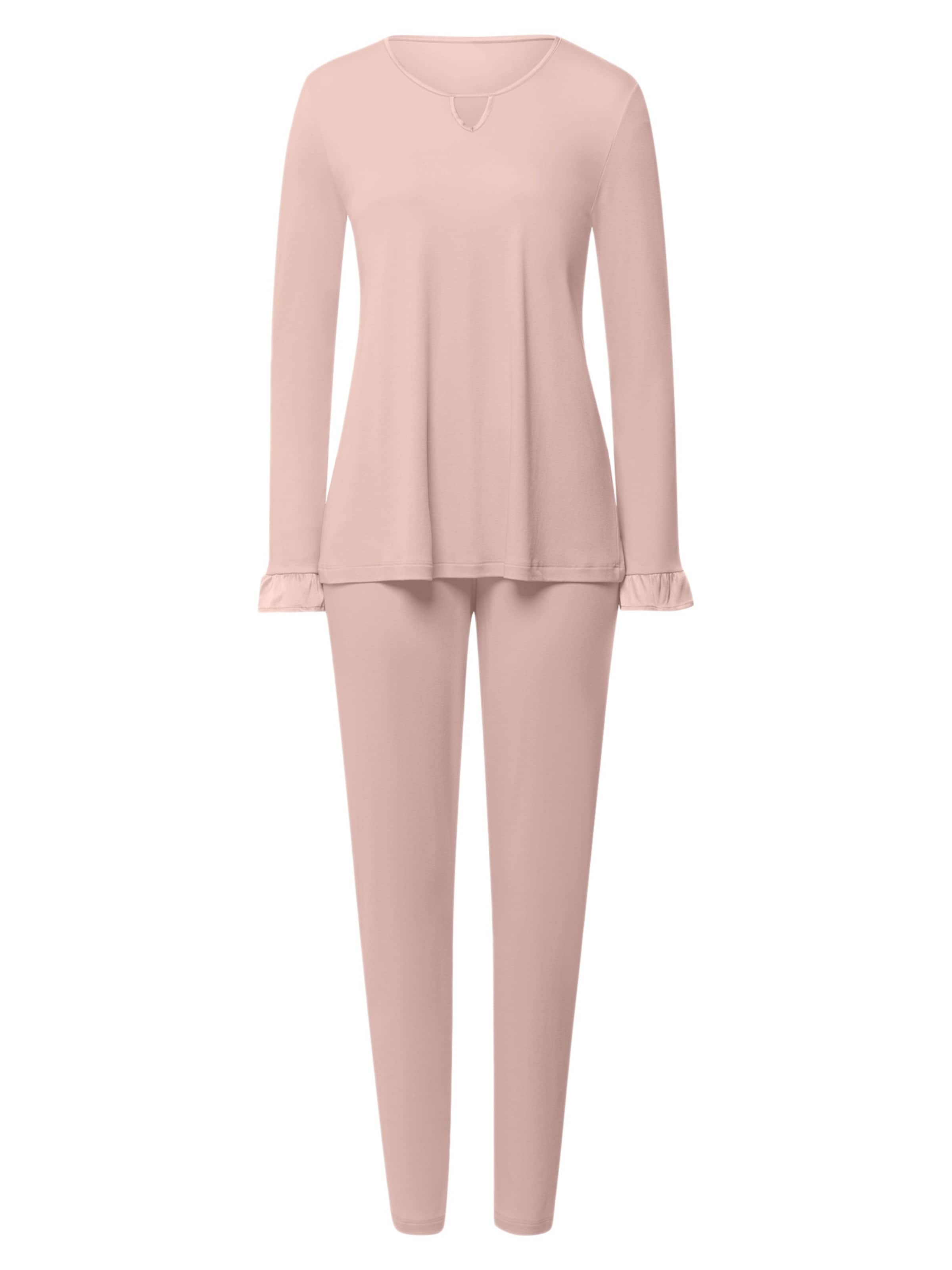 Hanro Pajama 'Claire' in Pink: front