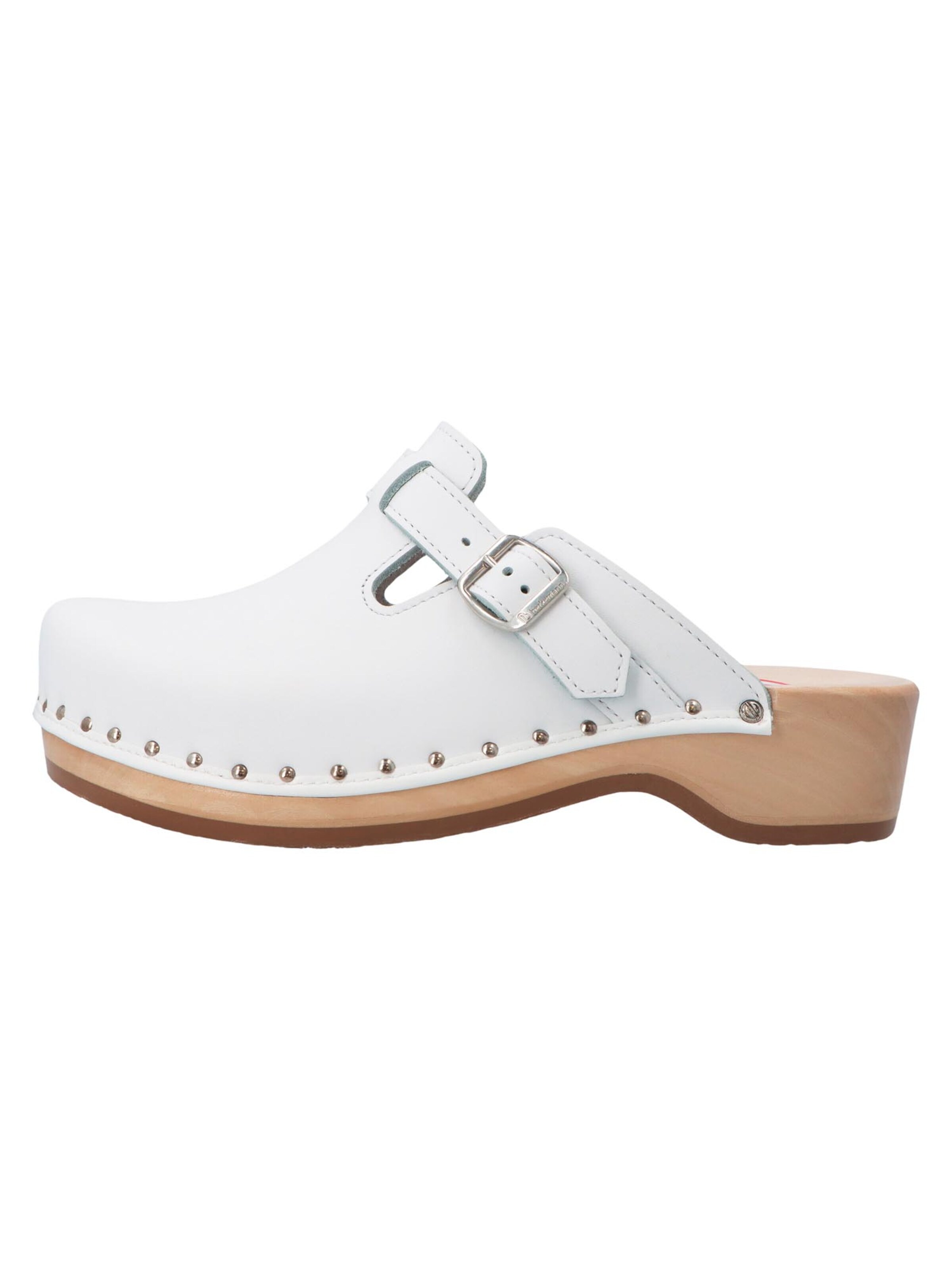 BERKEMANN Clogs 'Riemen-Toeffler' in White: front